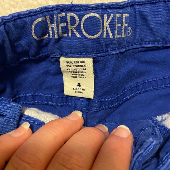Cherokee 5pkt Blue Cotton Adjustable Pant 4 - Picture 5 of 5